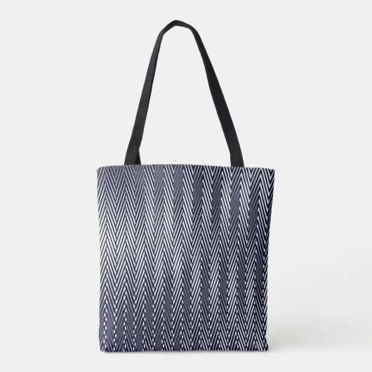 Abstracte geometrische zwarte en witte strepen, dr tote bag (Achterkant)