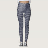 Abstracte geometrische zwarte en witte strepen, Tr Leggings (Voorkant)