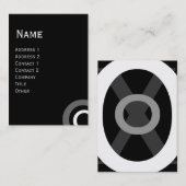 ABSTRACTE GEOMETRISCHE ZWARTE WITTE GRAY CIRCLS VISITEKAARTJE (Voorkant / Achterkant)