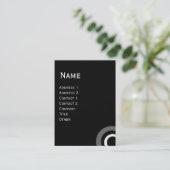 ABSTRACTE GEOMETRISCHE ZWARTE WITTE GRAY CIRCLS VISITEKAARTJE (Staand voorkant)