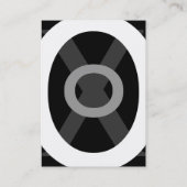 ABSTRACTE GEOMETRISCHE ZWARTE WITTE GRAY CIRCLS VISITEKAARTJE (Achterkant)