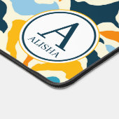 Abstracte gepersonaliseerde eigentijdse bureaumat (Hoek)