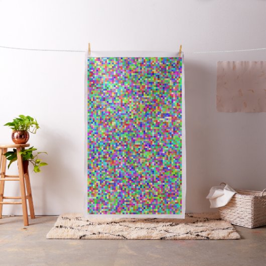 Abstracte Gepixeliseerde RGB Chaos Stof (Voorbeeld)