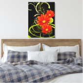 Abstracte Gerbera Canvas Afdruk (Insitu (Slaapkamer))