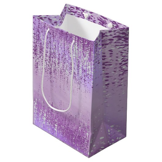 Abstracte geschenktassen met spataderen van verf medium cadeauzakje (Voorkant Gekanteld)