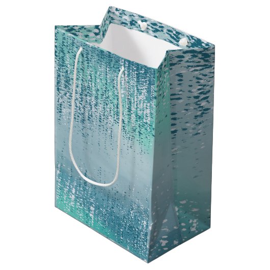 Abstracte geschenktassen met verfspatten medium cadeauzakje (Voorkant Gekanteld)
