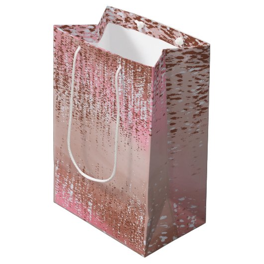Abstracte geschenktassen met verfspatten medium cadeauzakje (Voorkant Gekanteld)