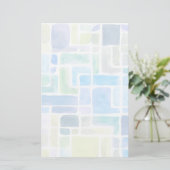 Abstracte geschilderde achtergrond van de waterver briefpapier (Staand voorkant)