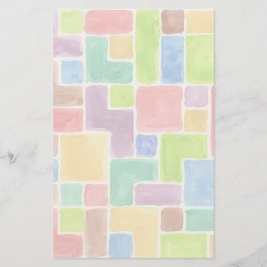 Abstracte geschilderde achtergrond van de waterver briefpapier (Voorkant)