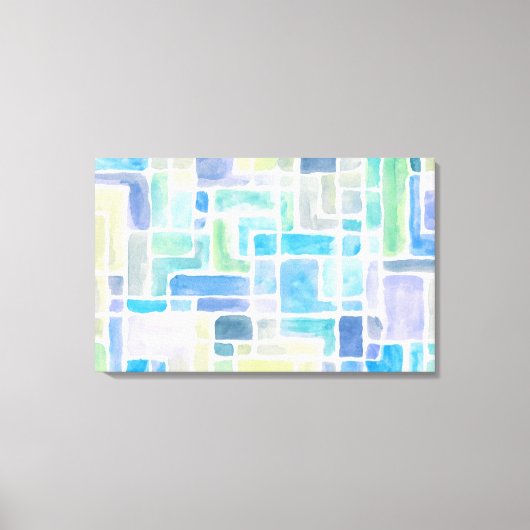 Abstracte geschilderde achtergrond van de waterver canvas afdruk (Voorkant)