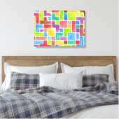 Abstracte geschilderde achtergrond van de waterver canvas afdruk (Insitu (Slaapkamer))