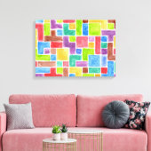 Abstracte geschilderde achtergrond van de waterver canvas afdruk (Insitu (Woonkamer))