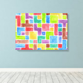 Abstracte geschilderde achtergrond van de waterver canvas afdruk (Insitu (Houten vloer))
