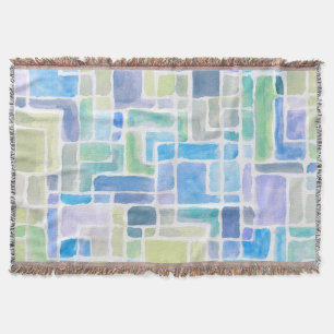 Abstracte geschilderde achtergrond van de waterver deken