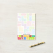 Abstracte geschilderde achtergrond van de waterver post-it® notes (Op bureau)