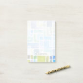 Abstracte geschilderde achtergrond van de waterver post-it® notes (Op bureau)