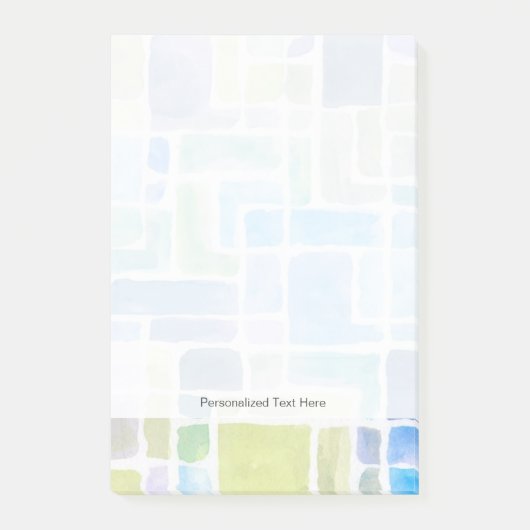 Abstracte geschilderde achtergrond van de waterver post-it® notes (Voorkant)