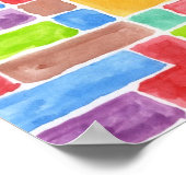 Abstracte geschilderde achtergrond van de waterver poster (Hoek)