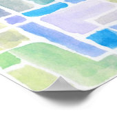 Abstracte geschilderde achtergrond van de waterver poster (Hoek)