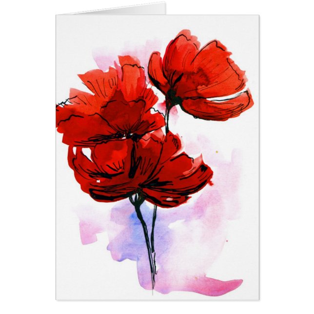 Abstracte geschilderde florale achtergrond 2 (Voorkant)