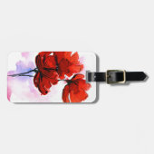 Abstracte geschilderde florale achtergrond 2 bagagelabel (Voorkant horizontaal)