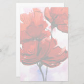 Abstracte geschilderde florale achtergrond 2 briefpapier (Voorkant / Achterkant)