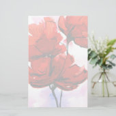 Abstracte geschilderde florale achtergrond 2 briefpapier (Staand voorkant)