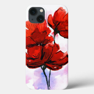 Abstracte geschilderde florale achtergrond 2 Case-Mate iPhone case
