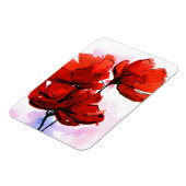 Abstracte geschilderde florale achtergrond 2 magneet (Linkerzijde)