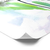 Abstracte geschilderde florale achtergrond 2 poster (Hoek)