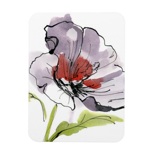 Abstracte geschilderde florale achtergrond 3 magneet (Verticaal)