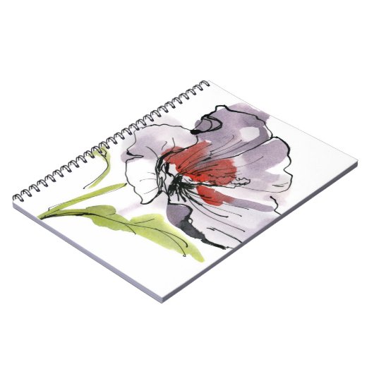 Abstracte geschilderde florale achtergrond 3 notitieboek (Linkerzijde)