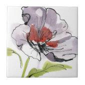 Abstracte geschilderde florale achtergrond 3 tegeltje (Voorkant)