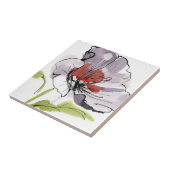 Abstracte geschilderde florale achtergrond 3 tegeltje (Zijkant)