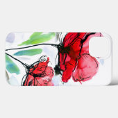 Abstracte geschilderde florale achtergrond Case-Mate iPhone case (Achterkant (horizontaal))