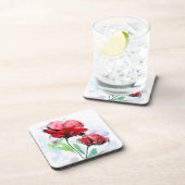 Abstracte geschilderde florale achtergrond drankjes onderzetter (Rechterzijde)