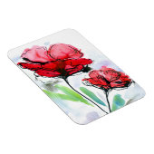 Abstracte geschilderde florale achtergrond magneet (Rechterzijde)