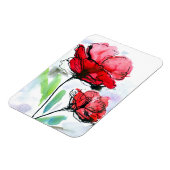 Abstracte geschilderde florale achtergrond magneet (Linkerzijde)