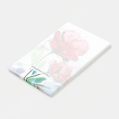 Abstracte geschilderde florale achtergrond post-it® notes (Schuin)