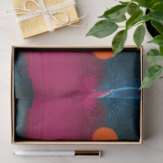 Abstracte geschilderde kunst cadeau weefsel papier (Geschenk)
