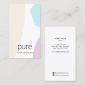  Abstracte geschilderde pastel art vormen Visitekaartje (Voorkant / Achterkant)