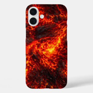 Abstracte Gesmolten Lavastroom iPhone 16 Plus Hoesje