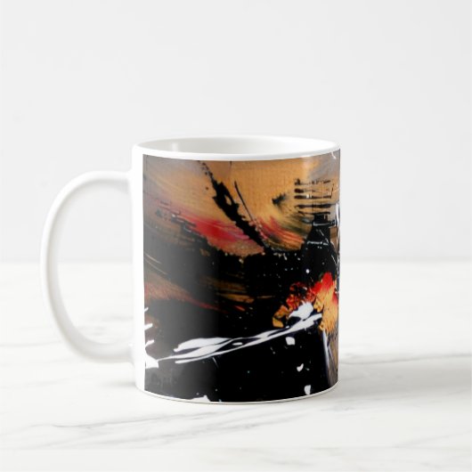 Abstracte Gesmolten Nacht Koffiemok (Links)