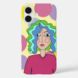 Abstracte gestileerde gezicht iPhone / iPad case