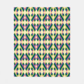 Abstracte gestreepte diamant pastel fleece deken (Voorkant)