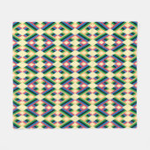Abstracte gestreepte diamant pastel fleece deken (Voorkant (Horizontaal))