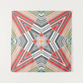 Abstracte gestreepte folkethno triba met sierbekle wandkleed (Voorkant (horizontaal))