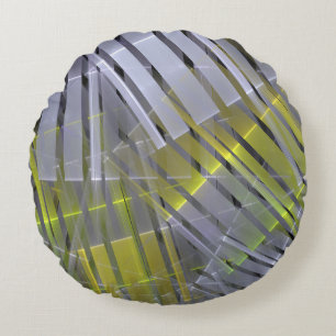 Abstracte gestreepte geometrische decoratie rond kussen