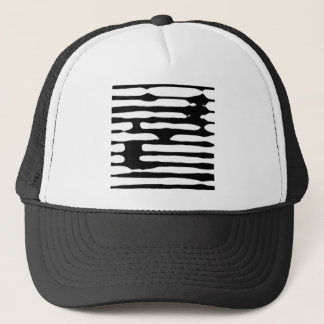Abstracte gestreepte monochrome doekoekjes trucker pet