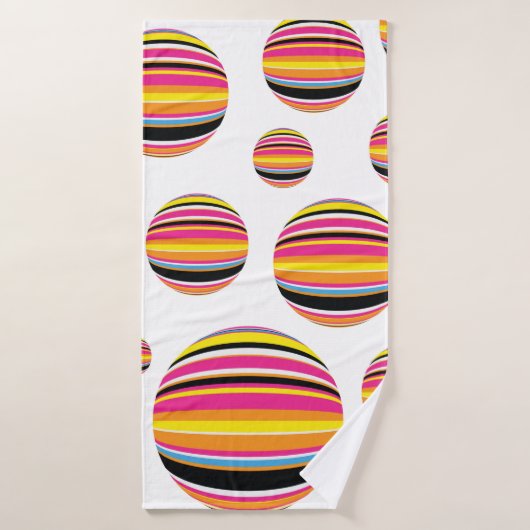 abstracte gestreepte regendruppels naadloos patroo badhanddoek (Badhanddoek)